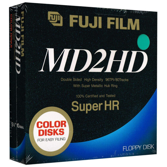5,25" Disketten HD "Fuji Film Super HR color" (grün)