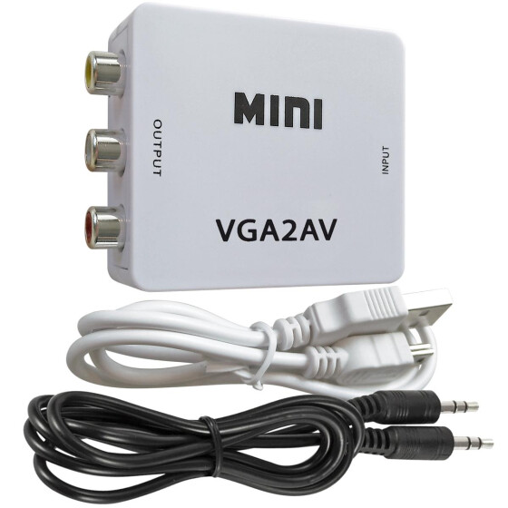 VGA2AV Mini - VGA-AV-Composite-Konverter (weiß)