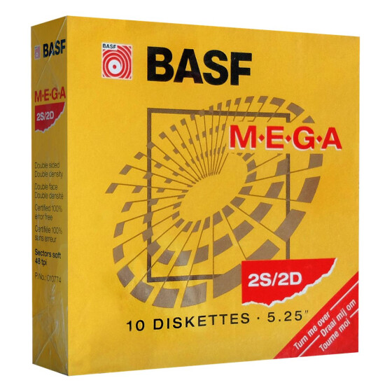 5,25" Disketten 2S/2D "BASF MEGA"