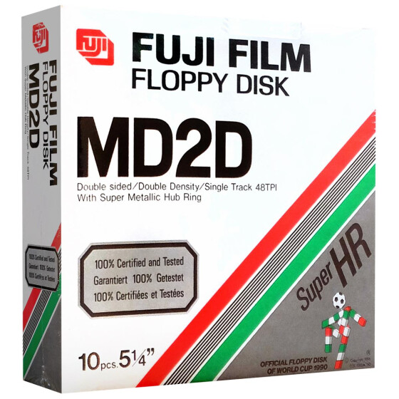 5,25" Disketten DD "Fuji Film MD2D Super HR"