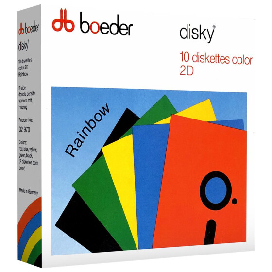 5.25" Diskettes 2D "Boeder Disky Rainbow"