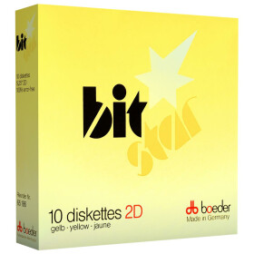 5,25" Disketten 2D "Boeder BitStar gelb"