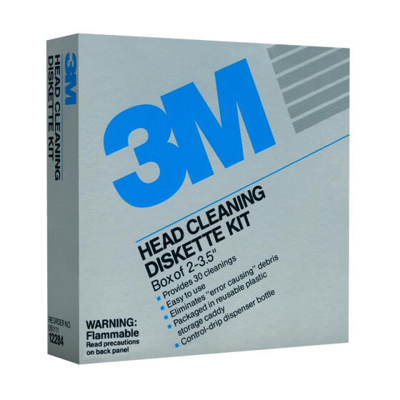 3M Head Cleaning Diskette Kit - Box of 2-3.5"