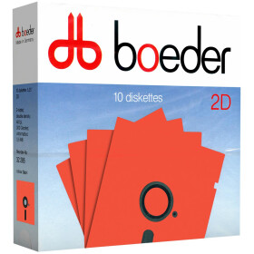 5,25" Disketten 2D "Boeder" rot