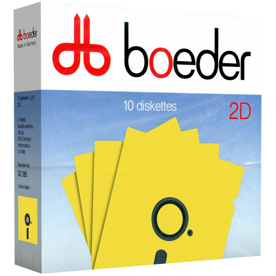 5,25" Disketten 2D "Boeder" gelb