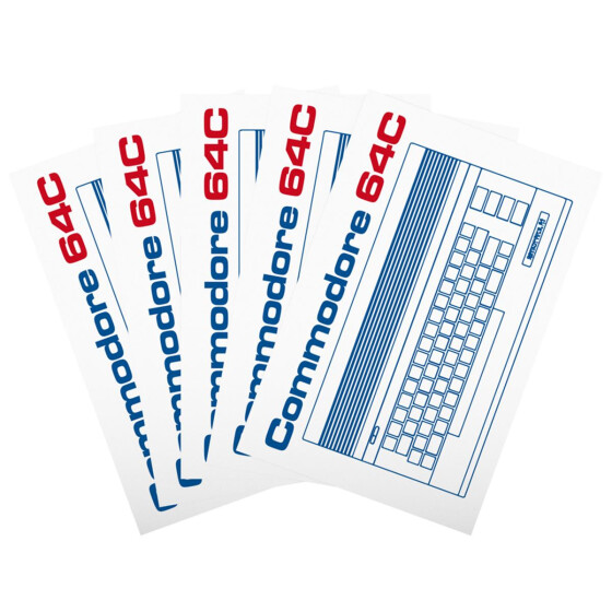 Aufkleber "Commodore 64 C" (5er-Set)