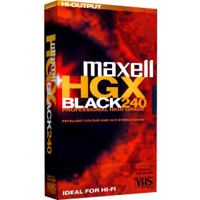 VHS-Kassette Maxell HGX Black 240