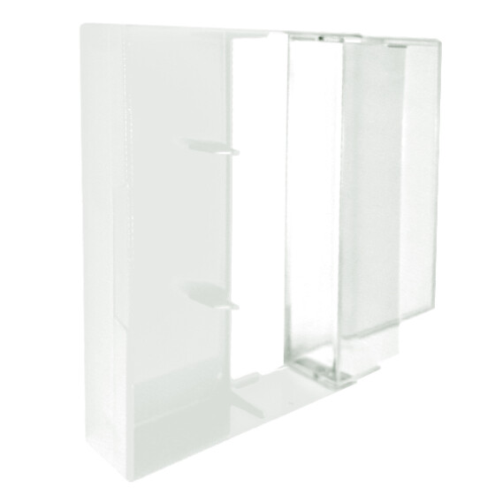 Kassettenhülle mit Pin - weiß